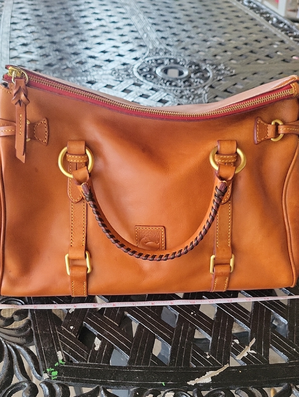 Dooney & Bourke Florentine Satchel Natural Size Large 15inches No Crossbody Stra